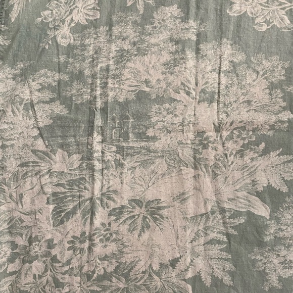 Pottery Barn MATINE TOILE Shower Curtain PORCELAIN BLUE FRENCH LIGHT GREEN - Picture 8 of 13